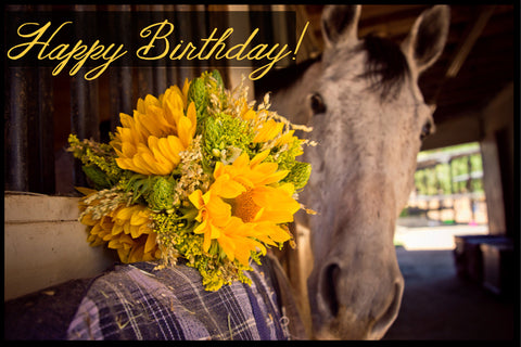 Yellow Bouquet Birthday Card
